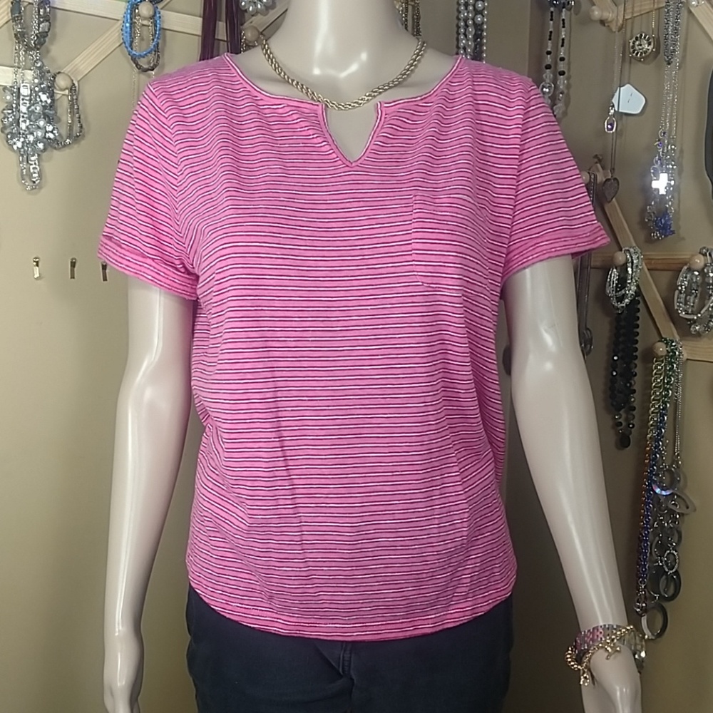 NWOT Beautiful Pink Striped Top